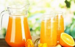 Homemade frozen orange juice